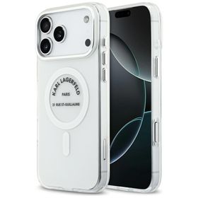 Etui Karl Lagerfeld IML Karl RSG Logo MagSafe do iPhone 17 Pro Max przezroczysty