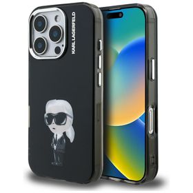 Etui Karl Lagerfeld IML Aquarelle Karl   & Logo do iPhone 16 Pro Max czarny