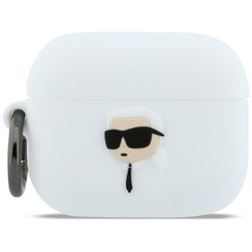 Etui Karl Lagerfeld Silicone Karl Head3D do AirPods Pro 3 biały