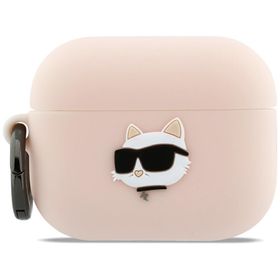 Etui Karl Lagerfeld Silicone Chaupette Head 3D do AirPods Pro 3 różowy