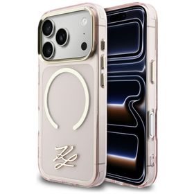Etui Karl Lagerfeld IML KL Script Logo   MagSafe do iPhone 17 Pro Max różowy