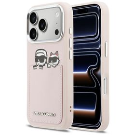 Etui Karl Lagerfeld Karl & Choupette     Print & Pocket do iPhone 17 Pro różowy