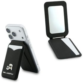 Portfel z lusterkiem Karl Lagerfeld Stand Mirror MagSafe czarny