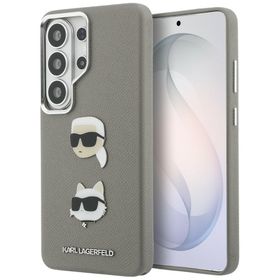 Etui Karl Lagerfeld Saffiano Double Heads Metal do Samsung Galaxy S26 Ultra srebrny