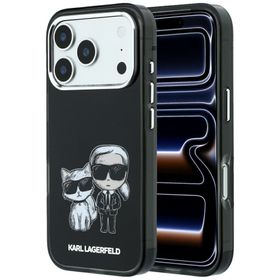 Etui Karl Lagerfeld Smooth Karl & Choupette Bodies Sketch MagSafe do iPhone 18 Pro / 17 Pro czarny