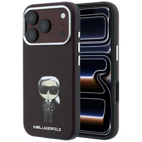 Etui Karl Lagerfeld Smooth Ikonik Sketch MagSafe do iPhone 18 Pro Max / 17 Pro Max burgundowy