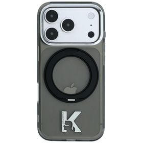 Etui Karl Lagerfeld IML Ring Stand 360 Kameo Metal MagSafe do iPhone 18 Pro Max / 17 Pro Max czarny