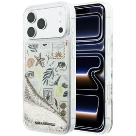 Etui Karl Lagerfeld Liquid Glitter Beach & Sand do iPhone 18 Pro Max / 17 Pro Max beżowy