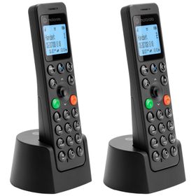 Telefon stacjonarny bezprzewodowy zestaw 2 szt. Motorola DOT202 czarny