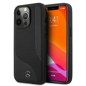 Mercedes MEHCP13XCDOBK iPhone 13 Pro Max6,7" czarny/black hardcase Leather Perforated Area