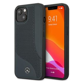 Mercedes MEHCP13MCDONA iPhone 13 / 14/ 15 6.1" granatowy/navy hardcase Leather Perforated Area