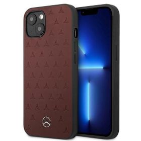 Mercedes MEHCP13SPSQRE iPhone 13 mini5,4" czerwony/red hardcase Leather Stars Pattern