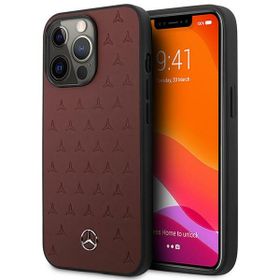 Mercedes MEHCP13XPSQRE iPhone 13 Pro Max6,7" czerwony/red hardcase Leather Stars Pattern