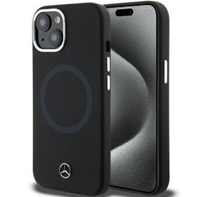 Mercedes MEHMP15S23SCMK iPhone 15 / 14 / 13 6.1" czarny/black hardcase Silicone Bicolor MagSafe