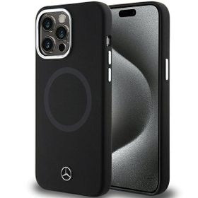 Mercedes MEHMP15X23SCMK iPhone 15 Pro Max 6.7" czarny/black hardcase Silicone Bicolor MagSafe