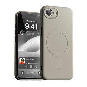 Etui Mercury Semi-Silicone MagSafe do    iPhone 16e / 17e kamienny