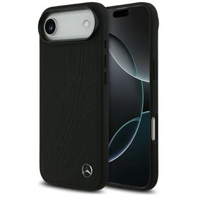 Etui Mercedes Leather Large Laurel Leave MagSafe do iPhone Air czarny