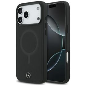 Etui Mercedes Plain Smooth Leather       MagSafe do iPhone 17 Pro Max czarny