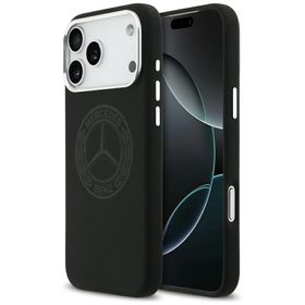 Etui Mercedes Silicone Vintage Logo MagSafe do iPhone 17 Pro Max czarny