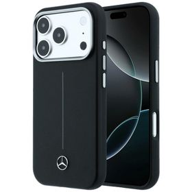 Etui Mercedes Leather Semi Wrap Iconic Line MagSafe do iPhone 17 Pro Max czarny