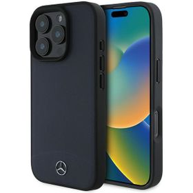 Mercedes MEHMP16X23RBARV iPhone16 Pro Max 6.9" granatowy/navy hardcase Textured And Plain Leather MagSafe