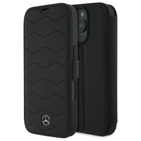 Mercedes MEBKP16X23RWRSK iPhone 16 Pro   Max 6.9" czarny/black bookcase MB Waves Leather