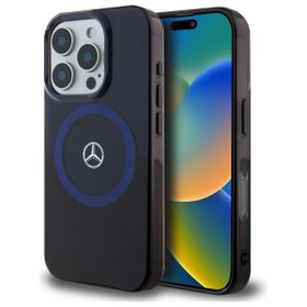 Mercedes MEHMP16X23HBIKV iPhone 16 Pro   Max 6.9" czarny niebieski/black blue hardcase MB Double Layer BiColor MagSafe