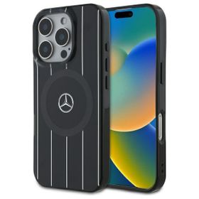 Mercedes MEHMP16X23HRSK iPhone 16 Pro    Max 6.9" czarny/black hardcase MB Double Layer Crossed Lines MagSafe