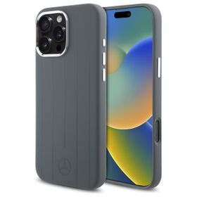 Mercedes MEHMP16X23SUVSA iPhone 16 Pro   Max 6.9" szary/grey hardcase Silicone Vertical Tonal Stripes MagSafe