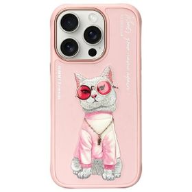 Nimmy etui iPhone 16 Pro Max 6.9"        różowy/pink Glasses Cool Cat