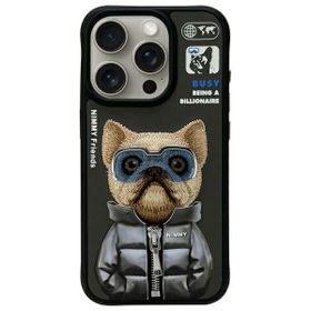 Nimmy etui iPhone 15 Pro 6.1"            czarny/black Cool&Cute 2.0 Dog