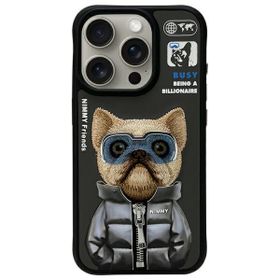 Nimmy etui iPhone 15 Pro Max 6.7"        czarny/black Cool&Cute 2.0 Dog