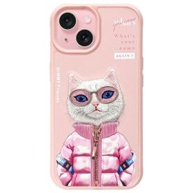 Nimmy etui iPhone 15 6.1" różowy/pink    Cool&Cute 2.0 Cat