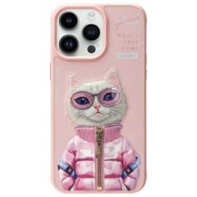 Nimmy etui iPhone 15 Pro Max 6.7"        różowy/pink Cool&Cute 2.0 Cat