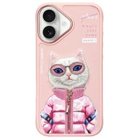Nimmy etui iPhone 16 6.1" różowy/pink    Cool&Cute 2.0 Cat