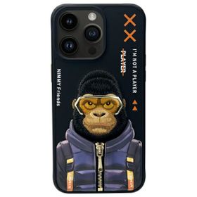 Nimmy etui iPhone 15 Pro 6.1"            czarny/black Cool&Cute 2.0 Monkey