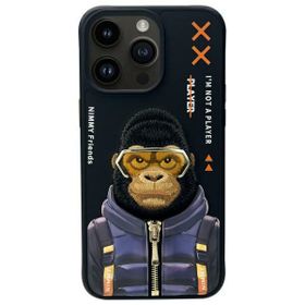 Nimmy etui iPhone 15 Pro Max 6.7"        czarny/black Cool&Cute 2.0 Monkey