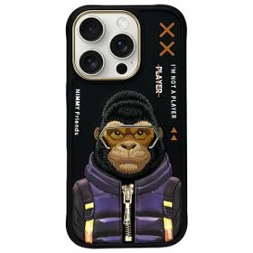 Nimmy etui iPhone 16 Pro 6.3"            czarny/black Cool&Cute 2.0 Monkey
