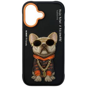 Etui Nimmy Glasses Cool Dog do iPhone 17 czarny