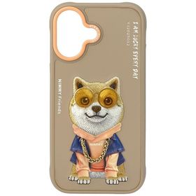 Etui Nimmy Glasses Cool Dog do iPhone 17 beżowy