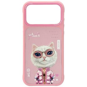 Etui Nimmy Cool&Cute 2.0 Cat do iPhone   17 Pro Max różowy