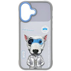 Etui Nimmy Cool&Cute 2.0 Dog do iPhone   17 szary