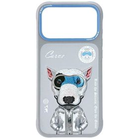 Etui Nimmy Cool&Cute 2.0 Dog do iPhone   17 Pro Max szary