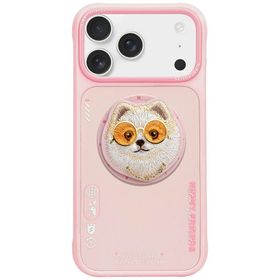 Etui Nimmy Glasses Cool Dog MagSafe do   iPhone 17 różowy
