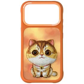 Etui Nimmy Big Eyed Pet 2.0 Cat do       iPhone 17 Pro Max pomarańczowy