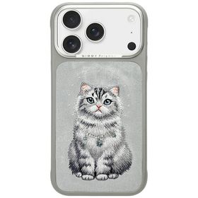 Etui Nimmy Lucky Fashion Cat MagSafe do  iPhone 17 Pro szary