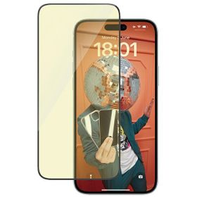 PanzerGlass Ultra-Wide Fit iPhone 15Plus 6.7" 2in1 Screen Protection Anti-reflective+Anti-Blue Easy Aligner Included 2815