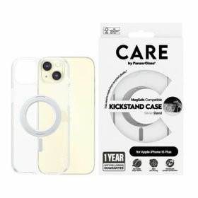 Etui CARE by PanzerGlass Kickstand Case  iPhone 15 Plus 6,7" MagSafe srebrny/silver 1416