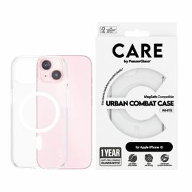 Etui CARE by PanzerGlass Flagship Urban  Combat Case iPhone 15 6,1" MagSafe biały/white 1417