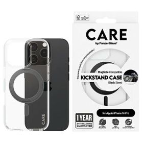 Etui CARE by PanzerGlass Feature         Kickstand Case iPhone 16 Pro 6,3" czarny/black MagSafe 1322